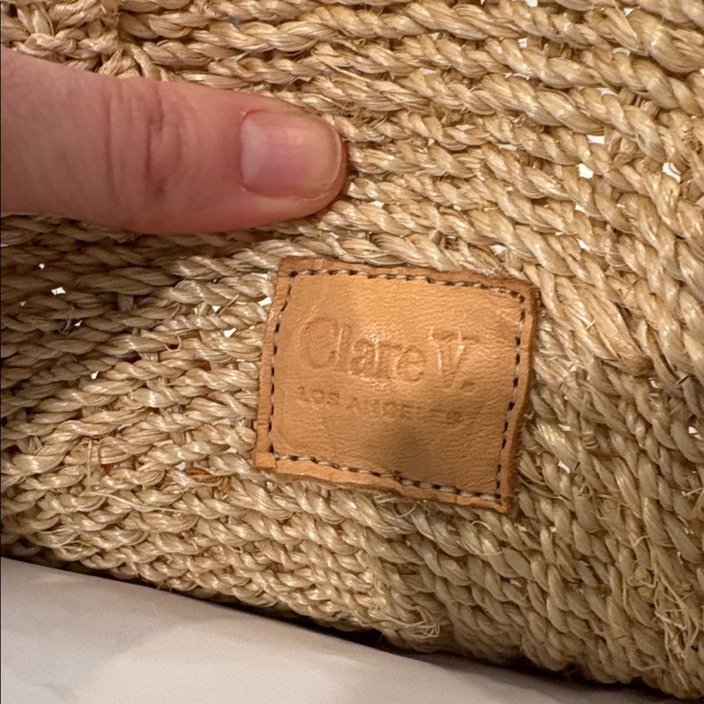 Clare V. Circle Woven Handbag with White Accents - Picture 2 of 4